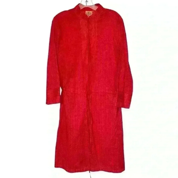Tory Burch Womens Tunic Dress Tie-Waist Hook Front Cover Up Beach Summer Large - Picture 1 of 16